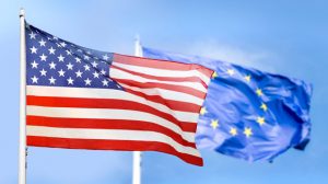 E.U. and U.S. flags