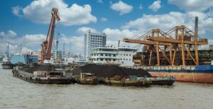 rare earths loaded on cargo ship in China