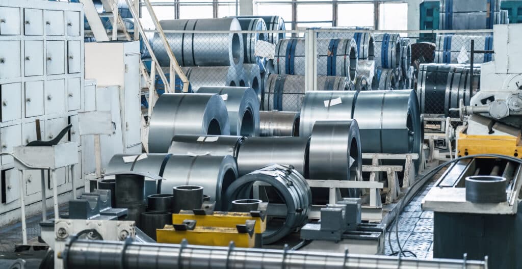 rolls-of-galvanized-steel-sheet-in-metalworking-factory-warehouse-2