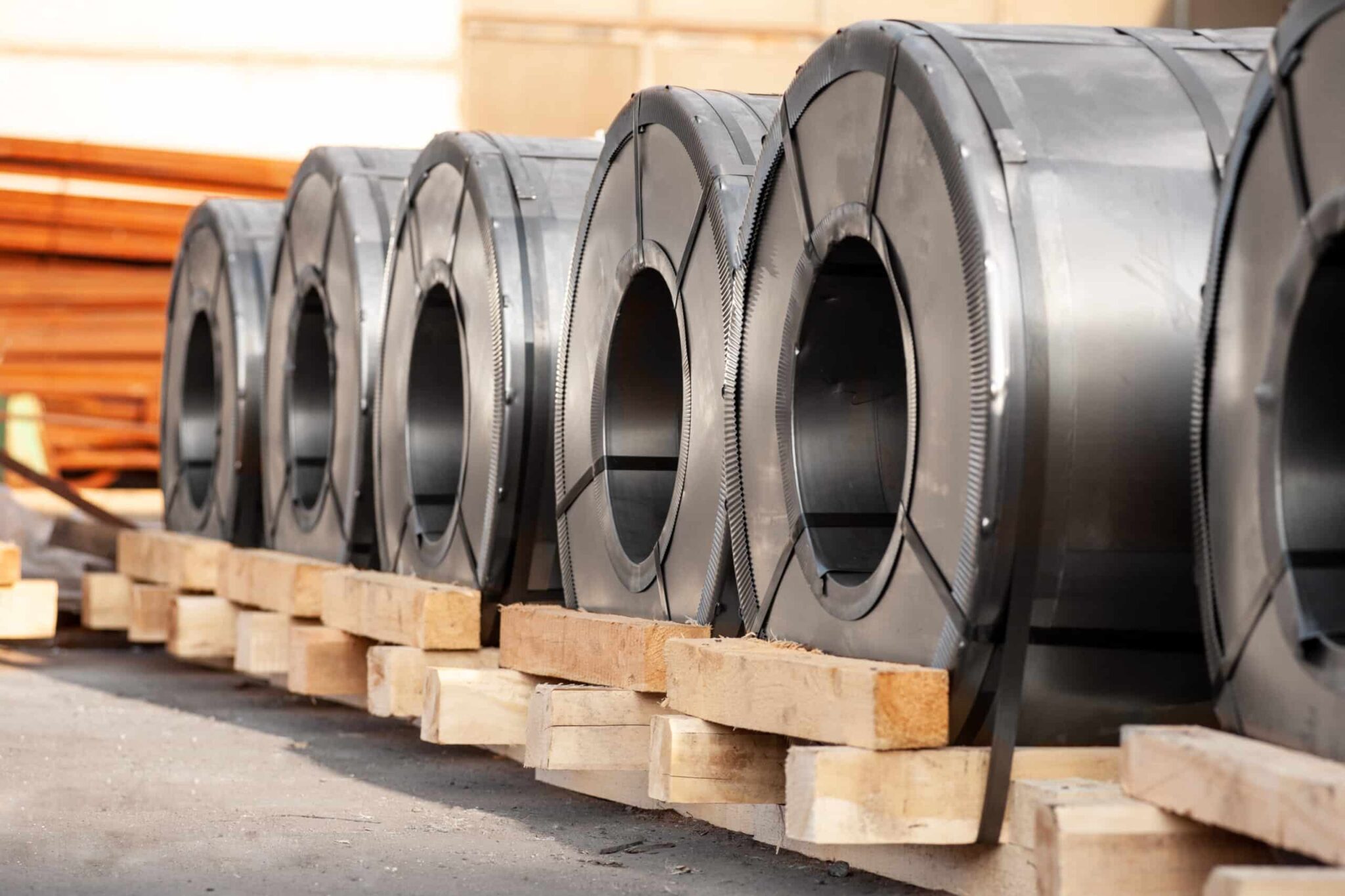 row-of-cored-metallurgical-wires-at-manufactory