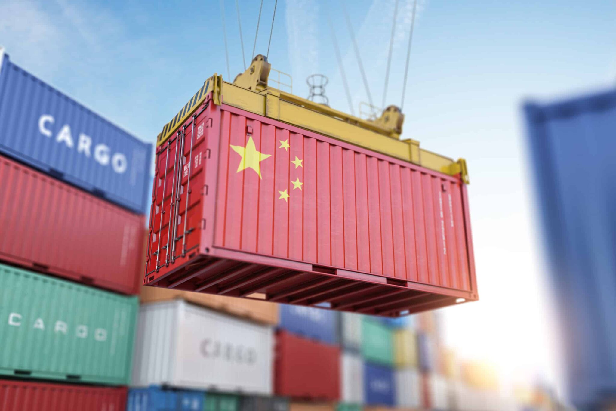 China’s Steel Dumping Finally Under Global Scrutiny 1 cargo-shipping-container-with-china-flag-in-a-port-harbor-produ-2