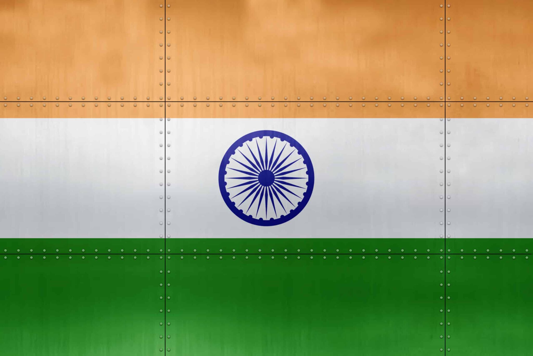 3d-flag-of-india-on-metal