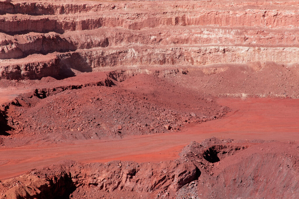 Iron ore prices .