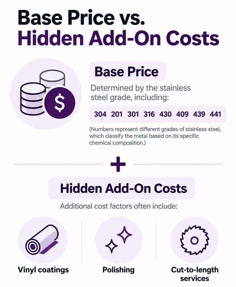 Bse price vs. hidden add-on cost, nickel prices
